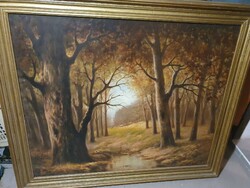 Sándor Puza: landscape, oil painting