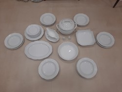 6 Personal white Herend porcelain tableware