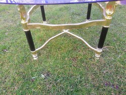 40 cm high, smoked glass, oval coffee table