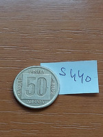 Yugoslavia 50 dinars 1988 brass s440