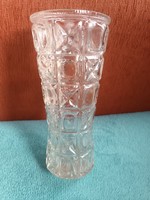Thick-walled, beautifully decorated glass vase