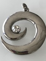 Snail-shaped pendant with a huge crystal, 5.5 cm long