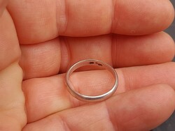 Thin silver hoop ring