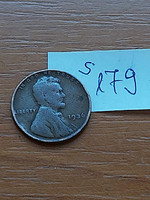 USA 1 CENT 1936  Kalászos penny, Lincoln, BRONZ  S179