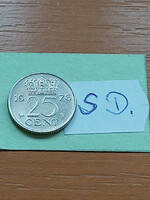 Netherlands 25 cents 1976 Queen Juliana, nickel sd