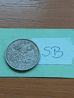 English England 6 pence 1960 ii. Elizabeth, copper-nickel, sb