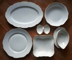 Bavarian tableware with antique gold border for 12 people