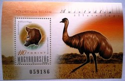 B255 / 2000 Földrészek állatai IV. - Ausztrália blokk postatiszta