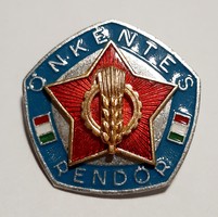 Volunteer police badge, fire enamel badge