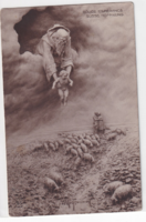 HV:89 Vallásos antik Húsvéti Üdvözlő képeslap 1914