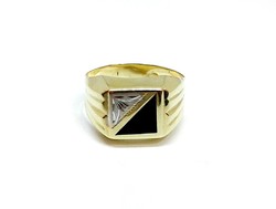 Sárga-fehér arany pecsétgyűrű (ZAL-Au98100)