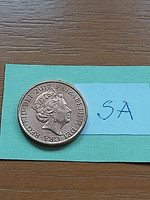 English England 1 Penny 2017 Steel Copper Plated, ii. Queen Elizabeth sa
