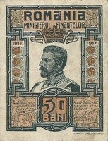 50 bani 1917 Románia Ritka