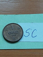 Norway 1 cent 1948 vii. Haakon, bronze sc