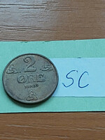 Norway 2 cents 1939 vii. Haakon, bronze sc