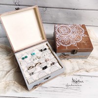 Jewelery box - rustic mandala