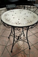 Wrought iron garden table
