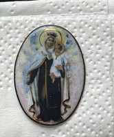 Virgin Mary pendant (gold or silver) can be included in a frame