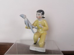 Ravenclaw girl with baby. Art deco porcelain figure