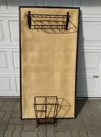 Retro Entrance Hall Wall, wrought iron umbrella stand in bronze finish