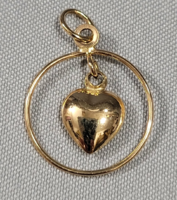 14 K gold heart pendant 0.73 g