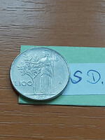Italy 100 lira 1977, goddess Minerva, stainless steel sd
