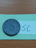 Austria 5 groschen 1955 zinc sc