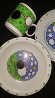 Zsolnay gyerek tányérok és bögre (3db)