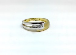Modern sárga-fehér arany gyűrű (ZAL-Au124507)