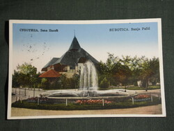 Postcard, sbadka, stick bath, resort, park, fountain detail, 1941