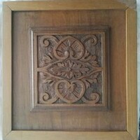 Carved wooden board - with frame