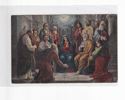 HV:96 Vallásos antik Üdvözlő képeslap postatiszta