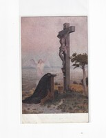 Hv: 96 religious antique greeting card postmarked