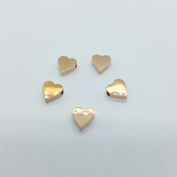 Stainless steel intermediate heart rose gold