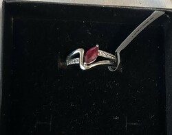 Silver 925 ring with Madagascar ruby stone