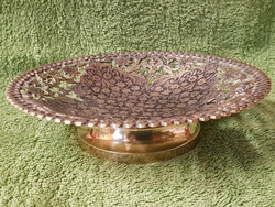 Openwork copper offering, bowl, centerpiece