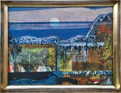 Ferenc Kóka (1934 - 1997) landscape 1968. Gallery painting with original guarantee!