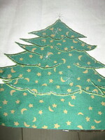 Cute Christmas sewn decoration green pine tree pattern tablecloth