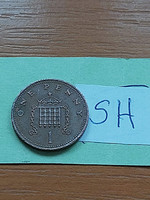 English England 1 penny 1989 ii. Queen Elizabeth, bronze sh
