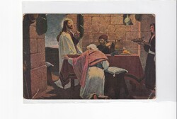 Hv: 96 religious antique greeting card postmarked