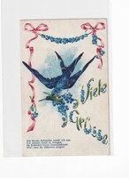 H:107 antique bird greeting card