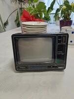 Retro kis-tv  mini car fekete fehér