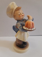 Ritkább!! Hummel Goebel 128 "Baker" cukrász kisfiú porcelán fajansz figura