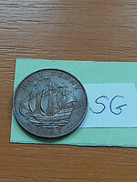 ANGOL ANGLIA 1/2 PENNY 1967 II. Erzsébet királynő, Bronz  SG