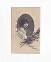 H:120 Antik Húsvéti Üdvözlő képeslap "Fotók" 1916