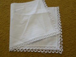 Snow-white lace handkerchief, narrow.