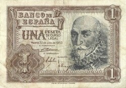 1 Peseta 1953 Spain 1.