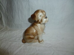 Old porcelain dog statue