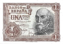 1 Peseta 1953 Spain 2. Unc