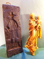Wax wall decorations - 2 pcs. They are about 30 centimeters long.